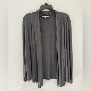 Gray Open Front Women's Cardigan
